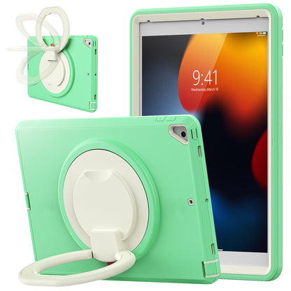 For iPad 10.2 (2021) / (2020) / (2019) Case PC + TPU Handle Grip Kickstand Tablet Protective Cover