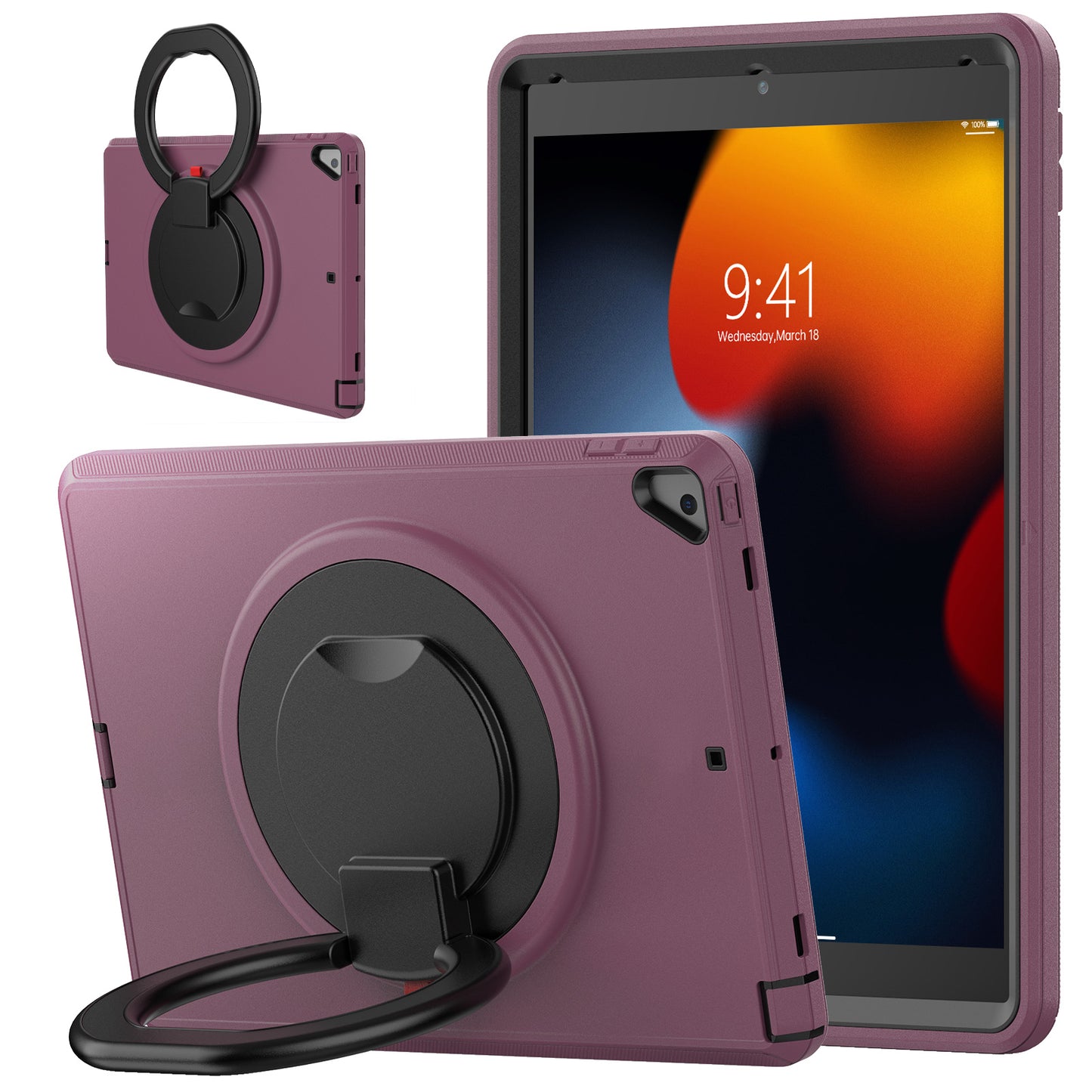 For iPad 10.2 (2021) / (2020) / (2019) Case PC + TPU Handle Grip Kickstand Tablet Protective Cover