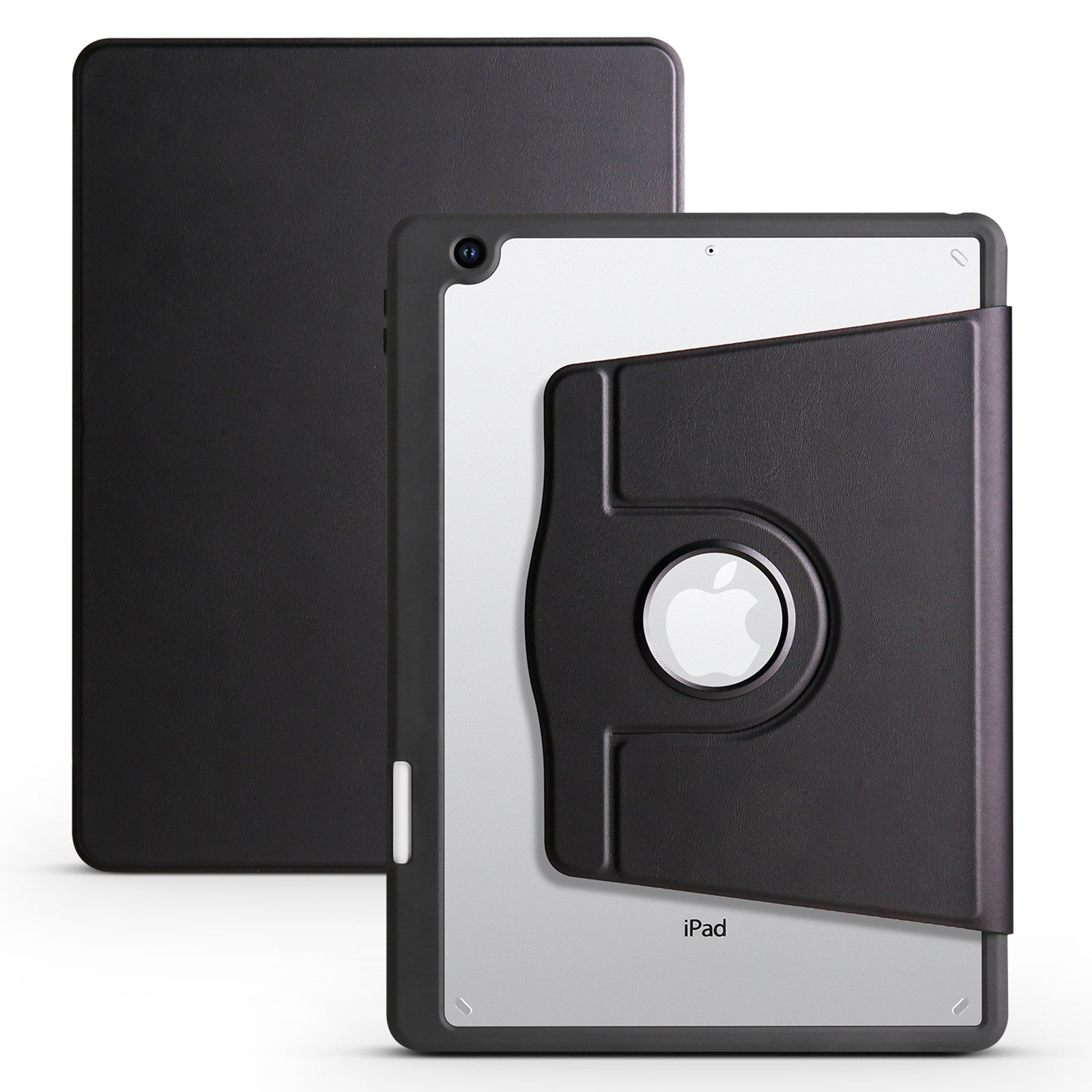 For iPad 10.2 (2021) / (2020) / (2019) Smart Tablet Case PU Leather + Acrylic Rotary Kickstand Cover