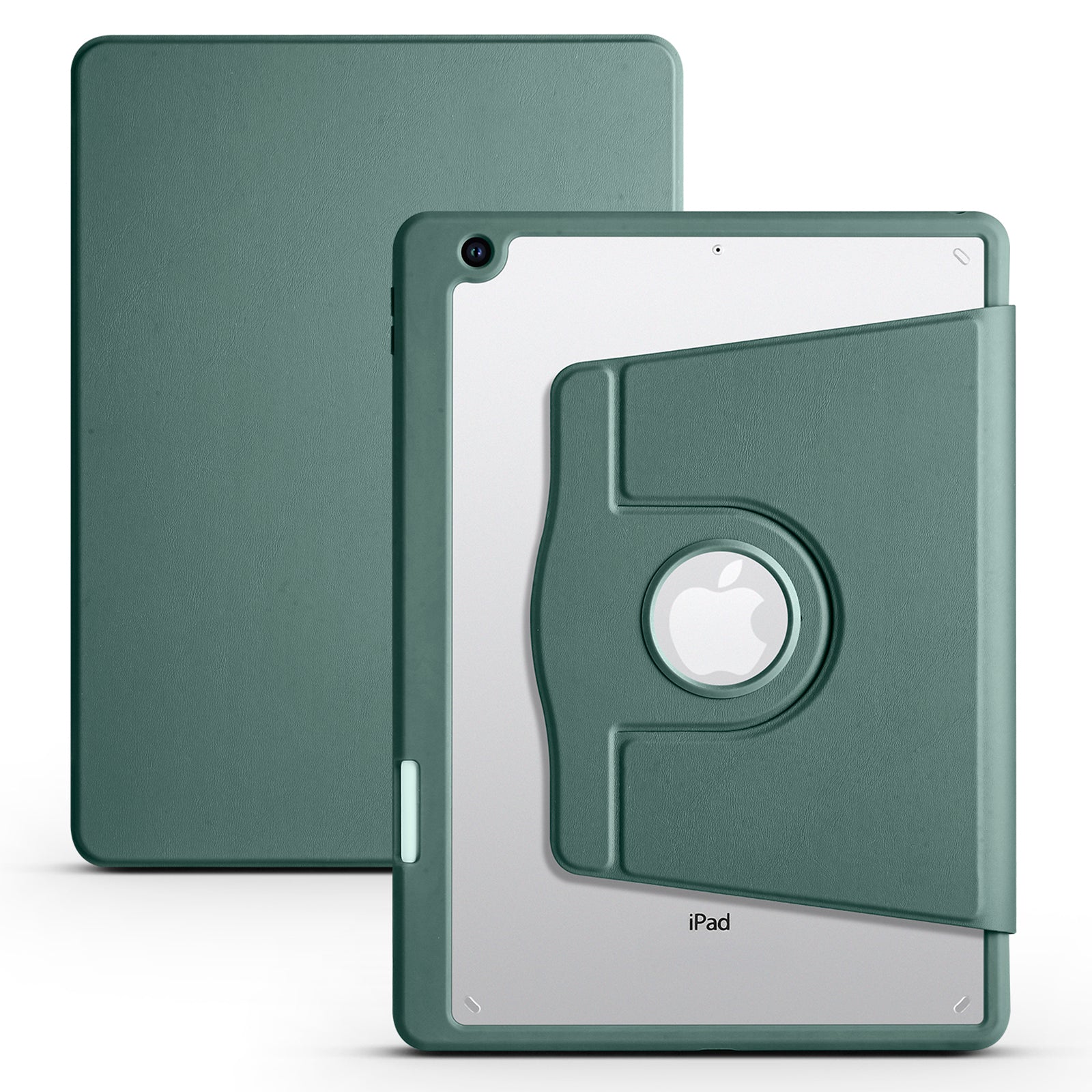 For iPad 10.2 (2021) / (2020) / (2019) Smart Tablet Case PU Leather + Acrylic Rotary Kickstand Cover