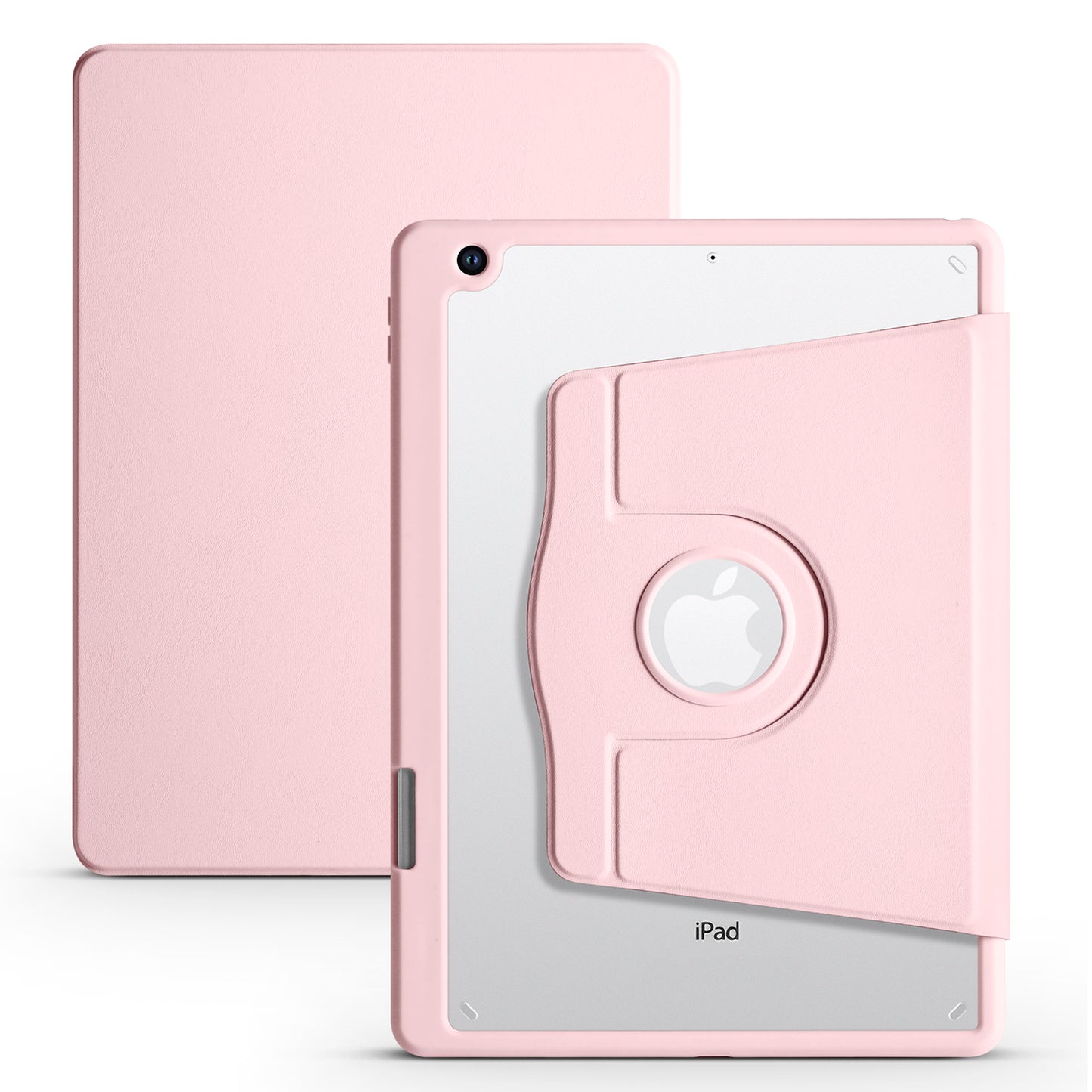 For iPad 10.2 (2021) / (2020) / (2019) Smart Tablet Case PU Leather + Acrylic Rotary Kickstand Cover