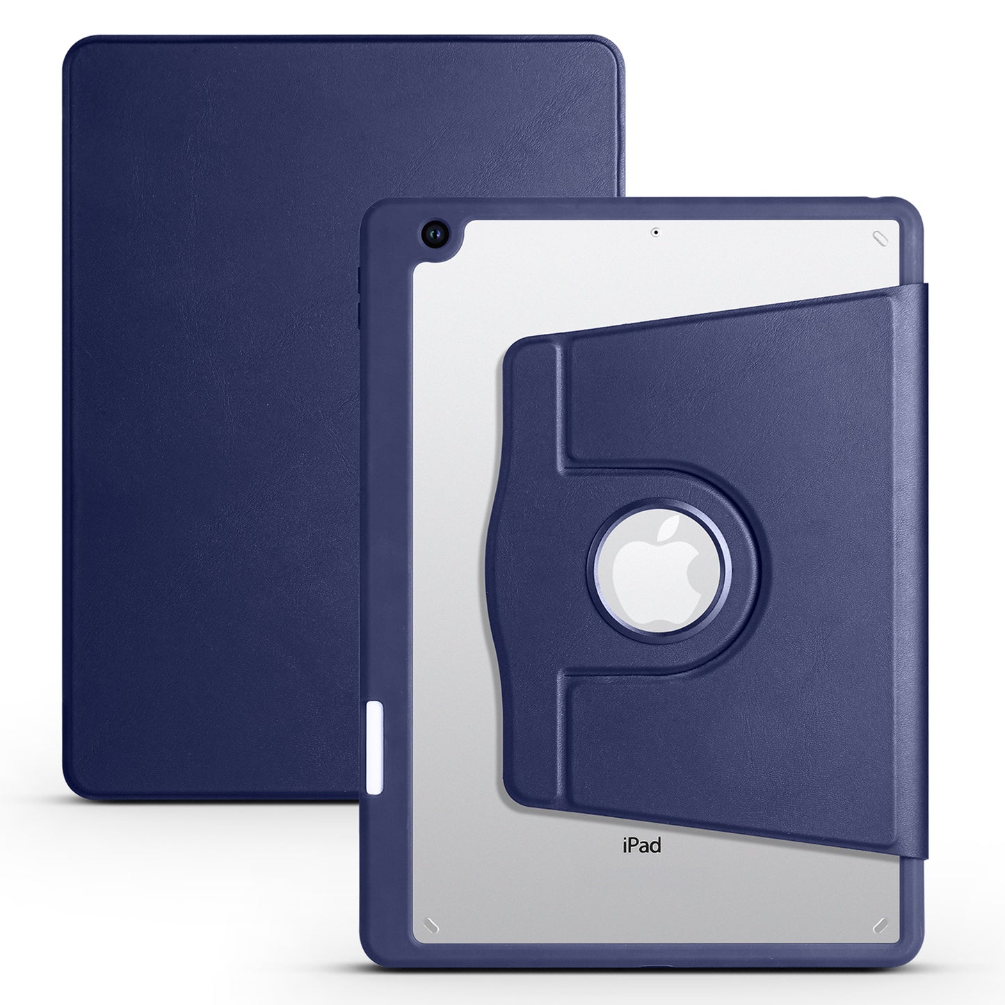For iPad 10.2 (2021) / (2020) / (2019) Smart Tablet Case PU Leather + Acrylic Rotary Kickstand Cover