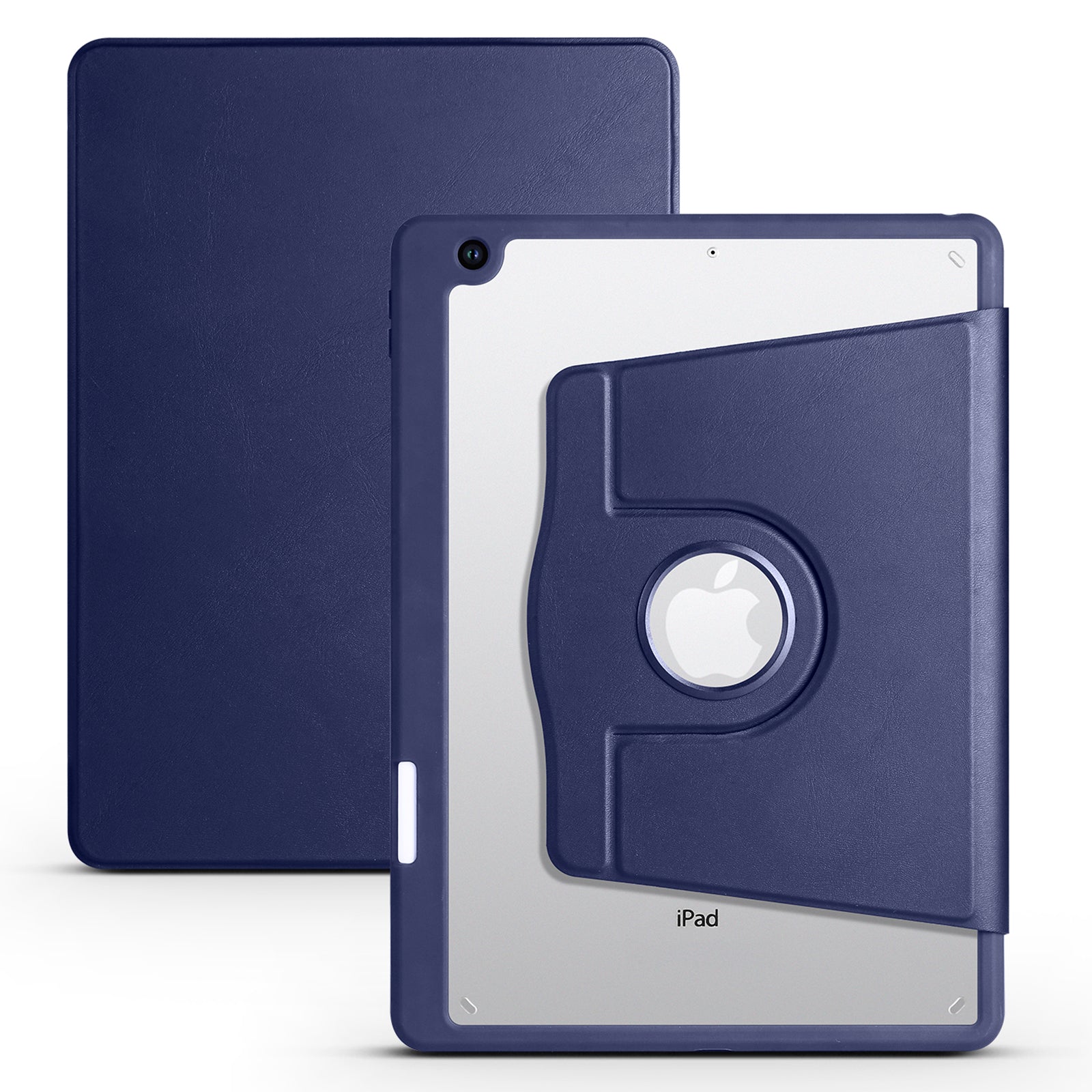 For iPad 10.2 (2021) / (2020) / (2019) Smart Tablet Case PU Leather + Acrylic Rotary Kickstand Cover