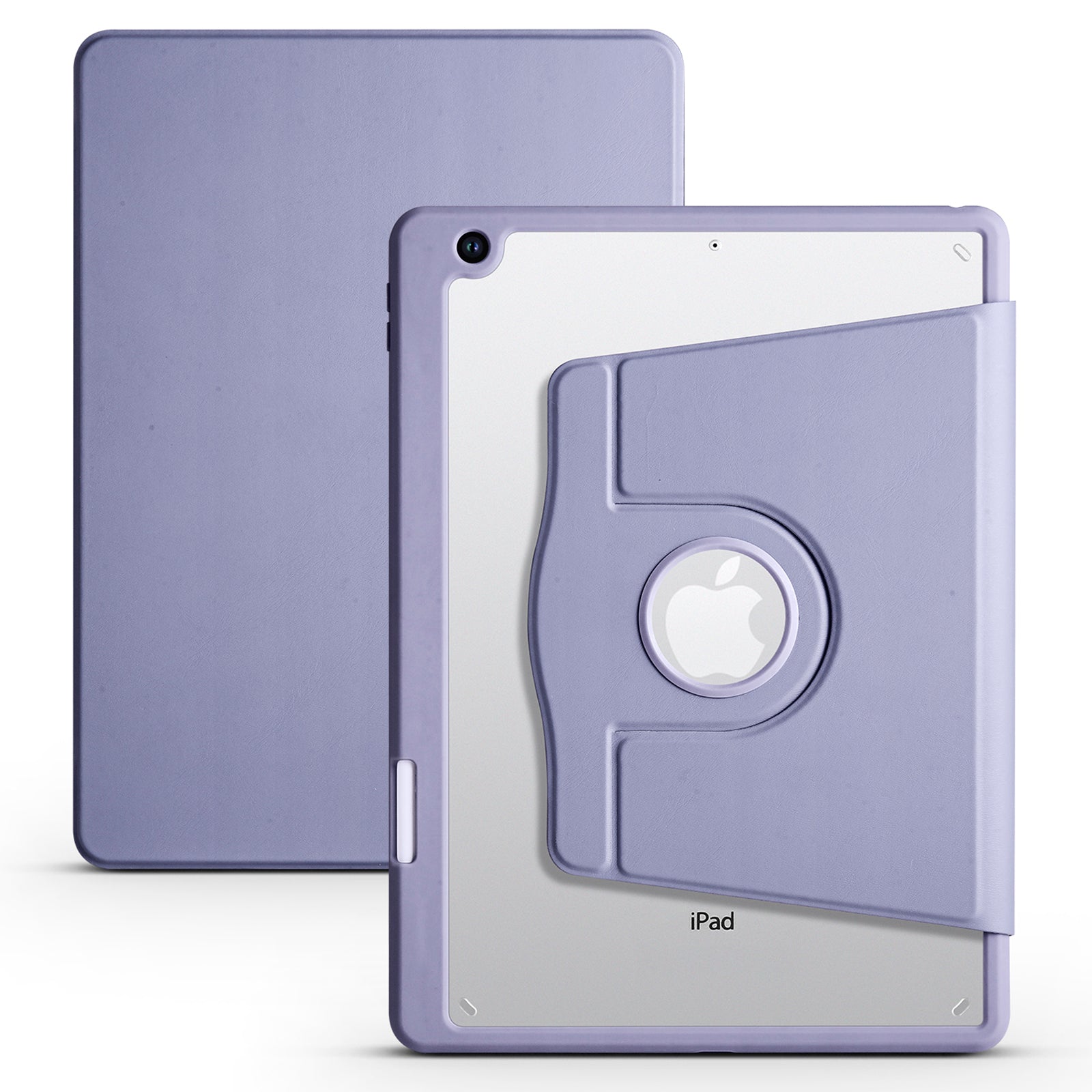 For iPad 10.2 (2021) / (2020) / (2019) Smart Tablet Case PU Leather + Acrylic Rotary Kickstand Cover