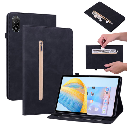 For Honor Pad V8 Pro PU Leather Stand Case Zipper Pocket Card Holder Tablet Cover with Auto Wake / Sleep