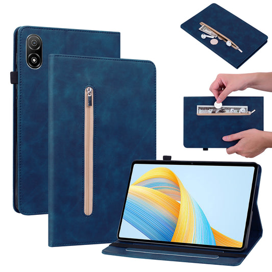 For Honor Pad V8 Pro PU Leather Stand Case Zipper Pocket Card Holder Tablet Cover with Auto Wake / Sleep