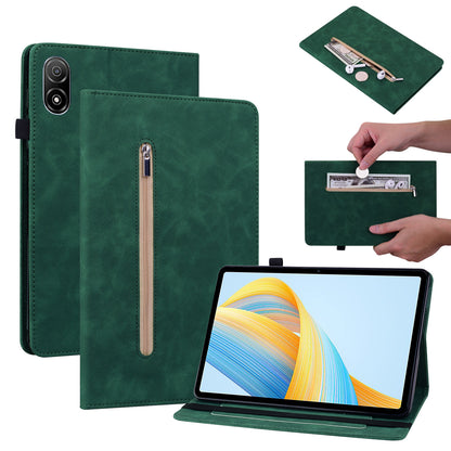 For Honor Pad V8 Pro PU Leather Stand Case Zipper Pocket Card Holder Tablet Cover with Auto Wake / Sleep