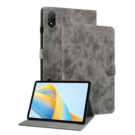 For Honor Pad V8 Pro Tablet Case PU Leather Tiger Pattern Stand Folio Protective Cover with Card Holder