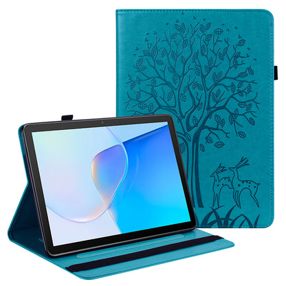 For Huawei MatePad SE 10.4-inch Shockproof Case Tree Deer Imprinted Stand Leather Cover with Card Slots