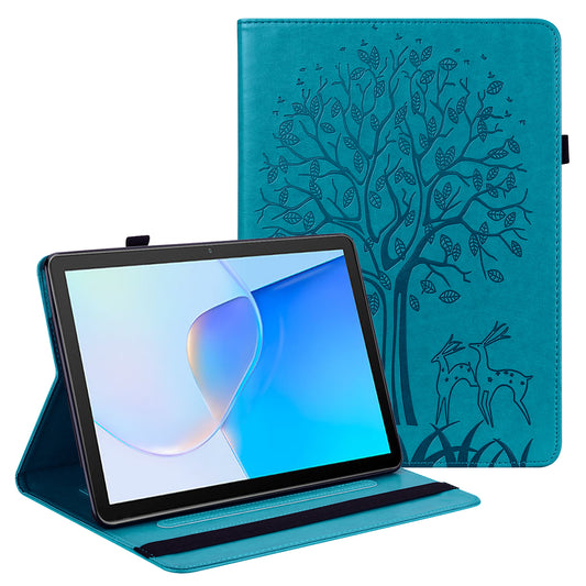 For Huawei MatePad SE 10.4-inch Shockproof Case Tree Deer Imprinted Stand Leather Cover with Card Slots