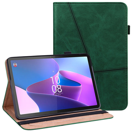 Tablet Case with Card Slots For Lenovo Tab P11 Gen 2 Line Imprinted Leather Protective Tablet Cover Stand