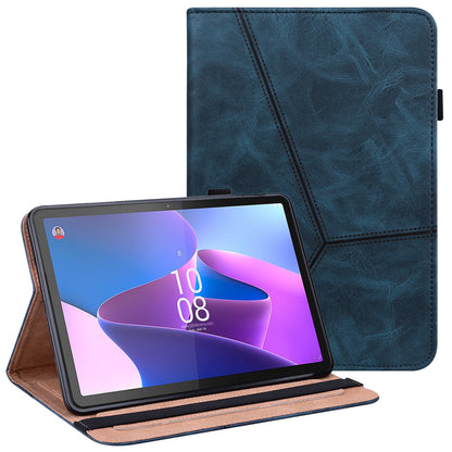 Tablet Case with Card Slots For Lenovo Tab P11 Gen 2 Line Imprinted Leather Protective Tablet Cover Stand