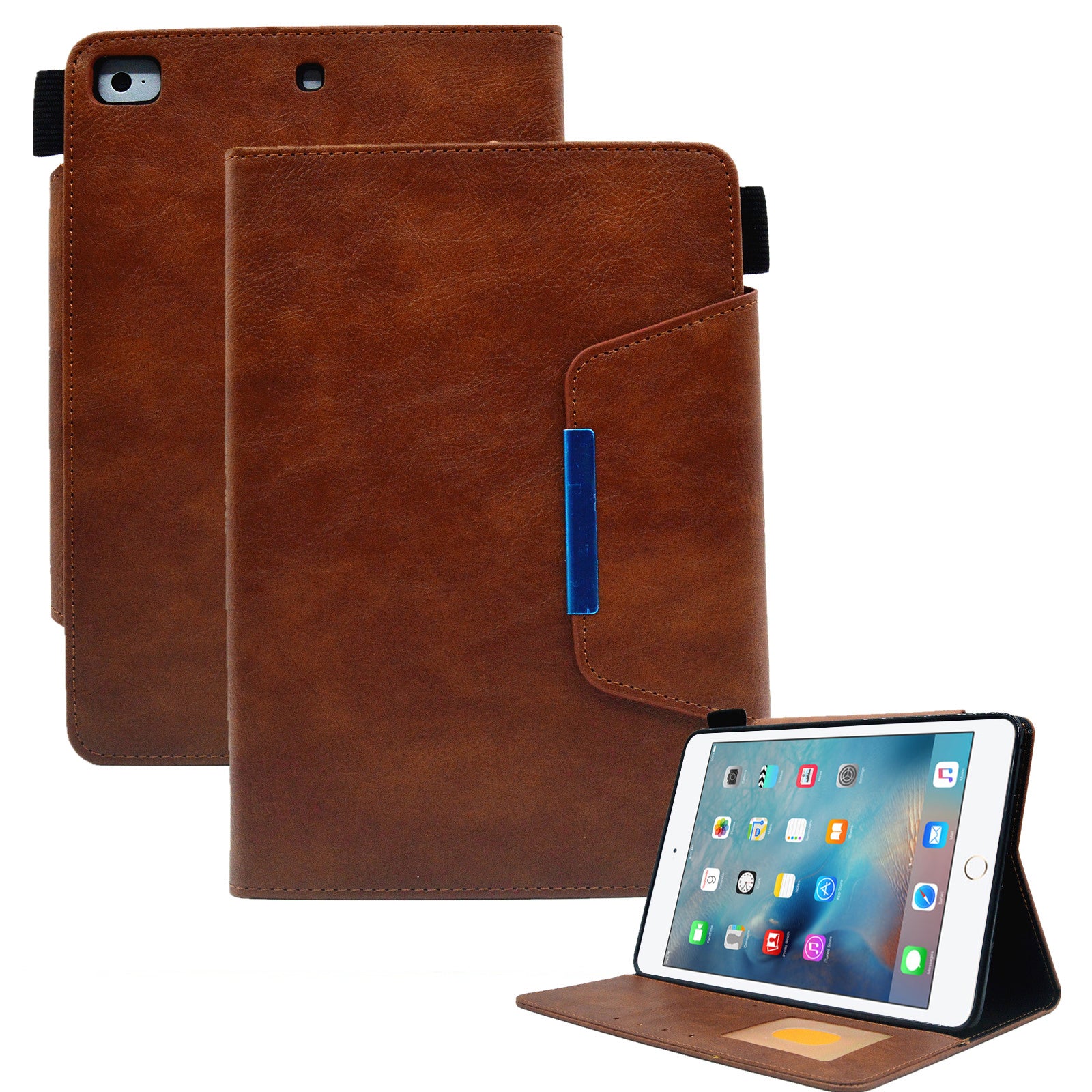 For iPad Mini / Mini 2 / 3 / 4 / (2019) 7.9 inch Wallet Stand Tablet Case Auto Wake / Sleep Leather Slim Tablet Cover