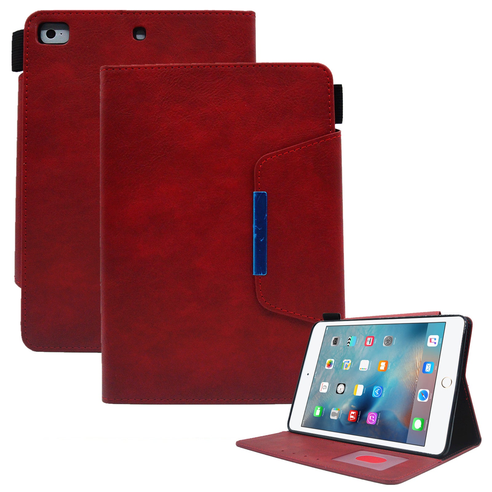 For iPad Mini / Mini 2 / 3 / 4 / (2019) 7.9 inch Wallet Stand Tablet Case Auto Wake / Sleep Leather Slim Tablet Cover