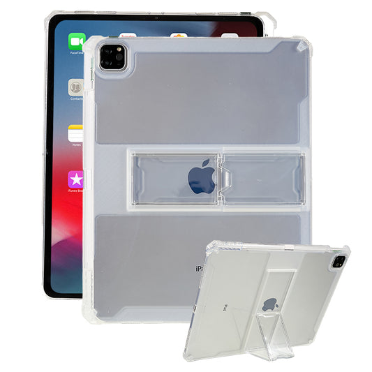 For iPad Pro 12.9 (2018) / (2020) / (2021) / (2022) Tablet Case Kickstand Crystal TPU Tablet Back Protector