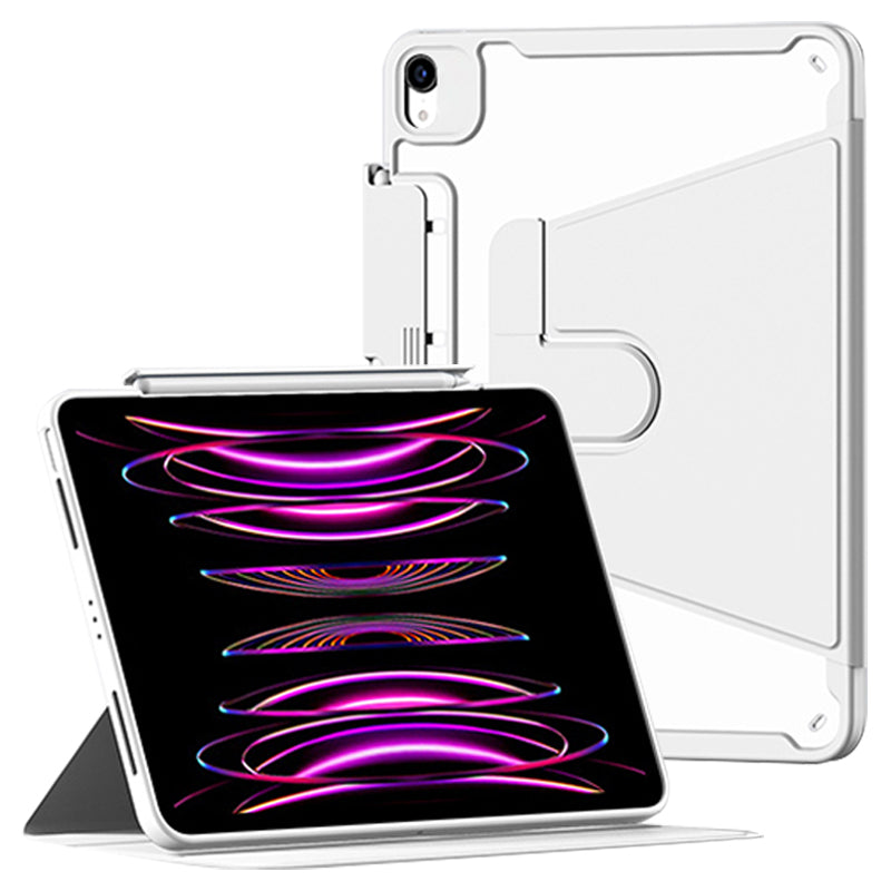For iPad 10.9 (2022) Drawer Pen Slot Design Tablet PU Leather +Acrylic Stand Cover Detachable Anti-drop Case
