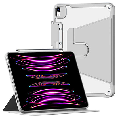 For iPad 10.9 (2022) Drawer Pen Slot Design Tablet PU Leather +Acrylic Stand Cover Detachable Anti-drop Case