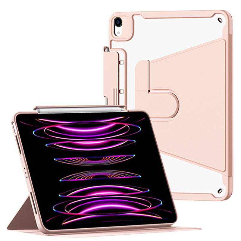 For iPad 10.9 (2022) Drawer Pen Slot Design Tablet PU Leather +Acrylic Stand Cover Detachable Anti-drop Case