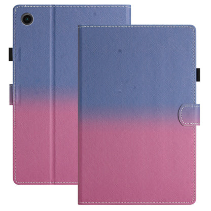 For Huawei Enjoy Tablet 2 / MatePad T 10 / T 10S / Honor Pad 6 10.1-inch / Pad X6 9.7 inch Stitching Lines Gradient Leather Tablet Stand Case