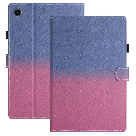 For Huawei Enjoy Tablet 2 / MatePad T 10 / T 10S / Honor Pad 6 10.1-inch / Pad X6 9.7 inch Stitching Lines Gradient Leather Tablet Stand Case