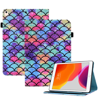 For iPad 10.2 (2021) / (2020) / (2019) Pattern Printing Tablet Case PU Leather Stand Elastic Band Protective Cover