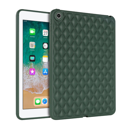 For iPad 9.7-inch (2017) / (2018) Back Cover Soft TPU Rhombus Pattern Tablet Case