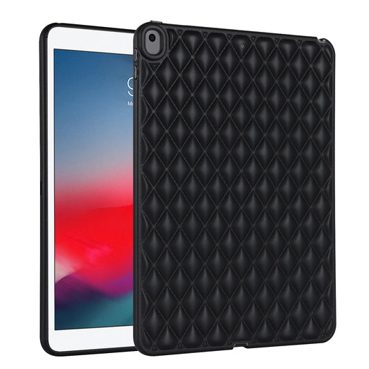 For iPad Air 10.5 inch (2019) Slim Tablet Cover Rhombus Pattern Soft TPU Shockproof Back Case