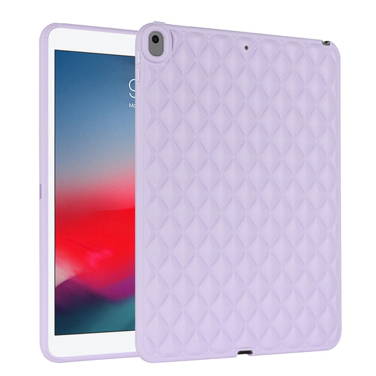 For iPad Air 10.5 inch (2019) Slim Tablet Cover Rhombus Pattern Soft TPU Shockproof Back Case