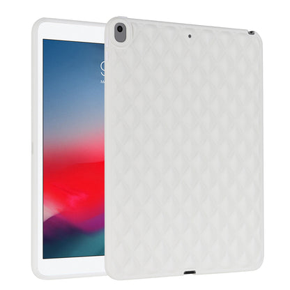 For iPad Air 10.5 inch (2019) Slim Tablet Cover Rhombus Pattern Soft TPU Shockproof Back Case