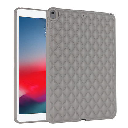 For iPad Air 10.5 inch (2019) Slim Tablet Cover Rhombus Pattern Soft TPU Shockproof Back Case