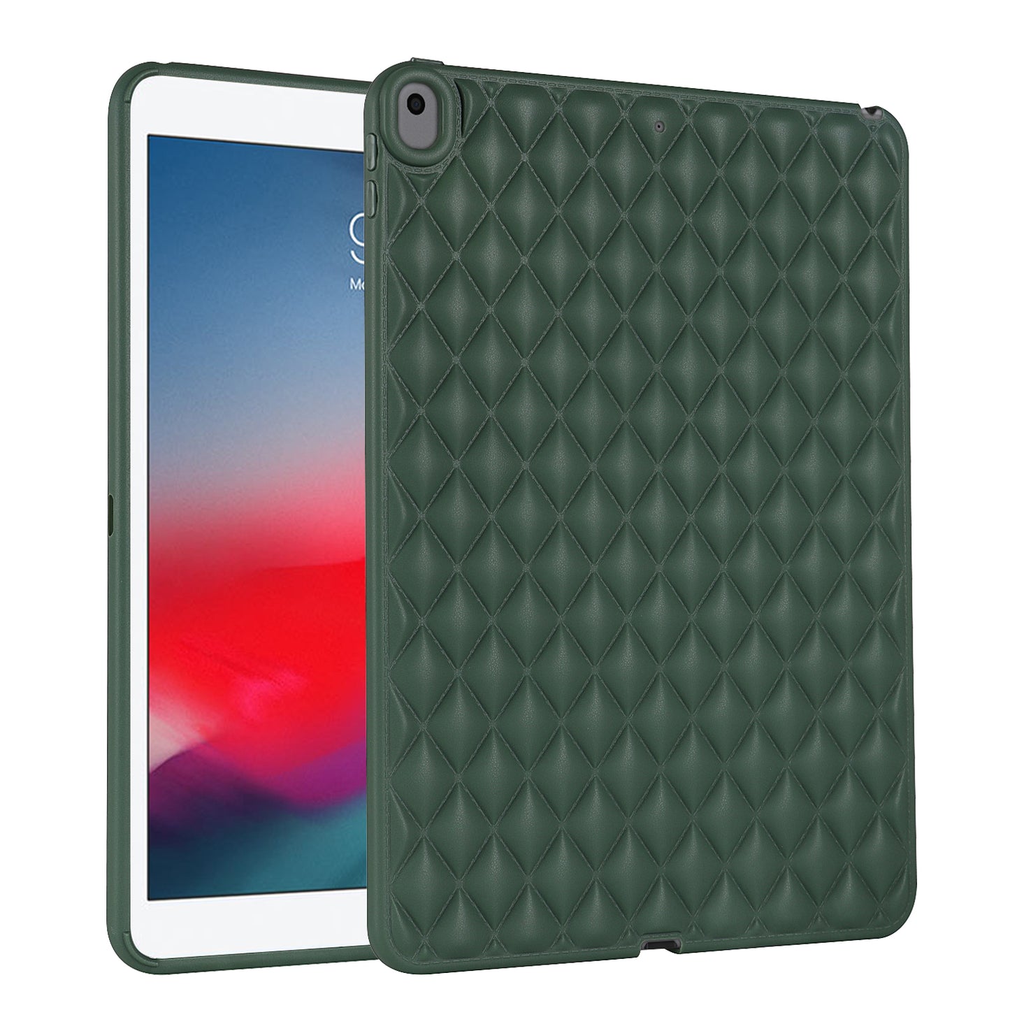For iPad Air 10.5 inch (2019) Slim Tablet Cover Rhombus Pattern Soft TPU Shockproof Back Case