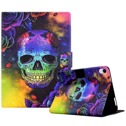 For iPad mini (2021) Pattern Printed Leather Folio Flip Cover Shockproof Tablet Case with Card Slots