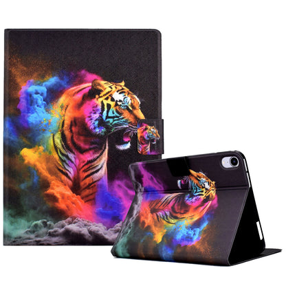For iPad mini (2021) Pattern Printed Leather Folio Flip Cover Shockproof Tablet Case with Card Slots