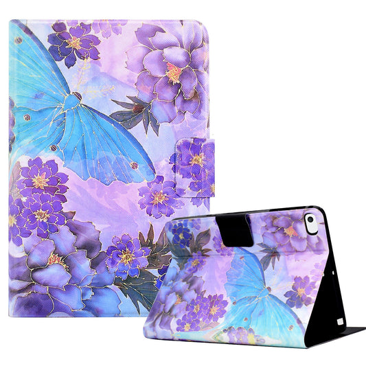 For iPad Air (2013) / Air 2 / iPad 9.7-inch (2017) / (2018) Case Pattern Printed Leather Flip Cover Anti-Drop Tablet Shell