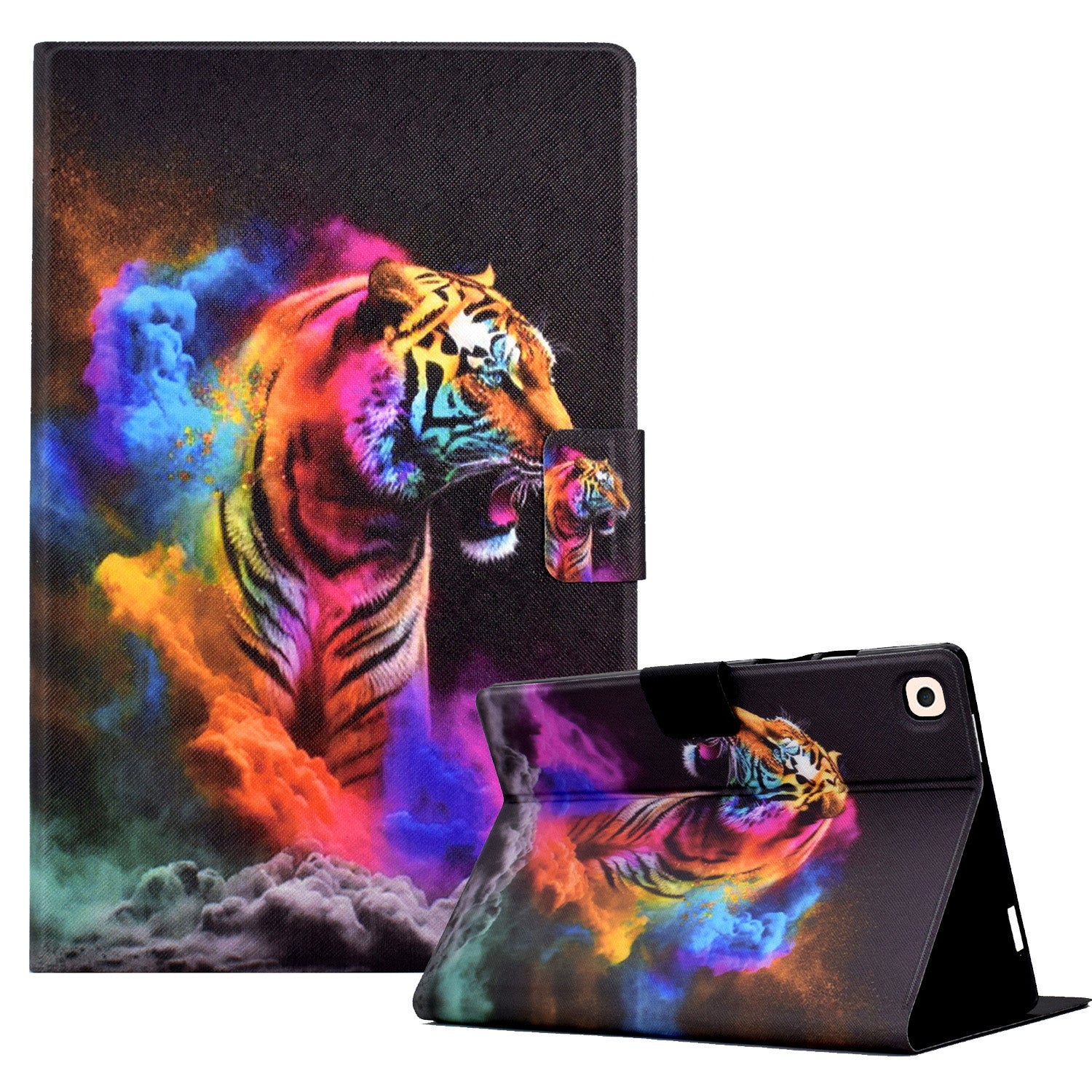For iPad 10.2 (2019) / (2020) / iPad Air 10.5 inch (2019) Leather Flip Cover Pattern Printed Tablet Case with Card Slots
