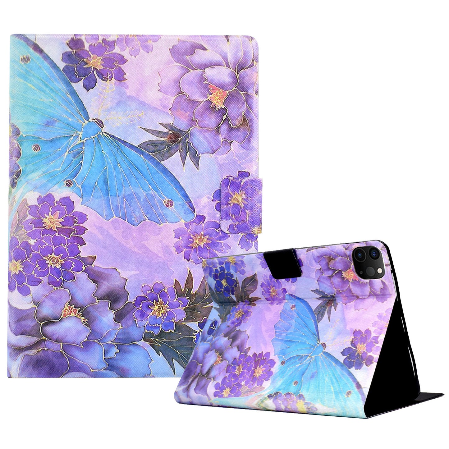 For iPad Pro 11 (2020) / (2021) / (2022) / iPad Air (2020) / (2022) PU Leather Cover Pattern Printed Tablet Case with Card Slot