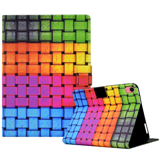 For iPad 10.9 (2022) Shockproof Case Pattern Printed Leather Flip Cover Anti-Drop Tablet Case