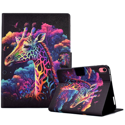 For iPad 10.9 (2022) Shockproof Case Pattern Printed Leather Flip Cover Anti-Drop Tablet Case