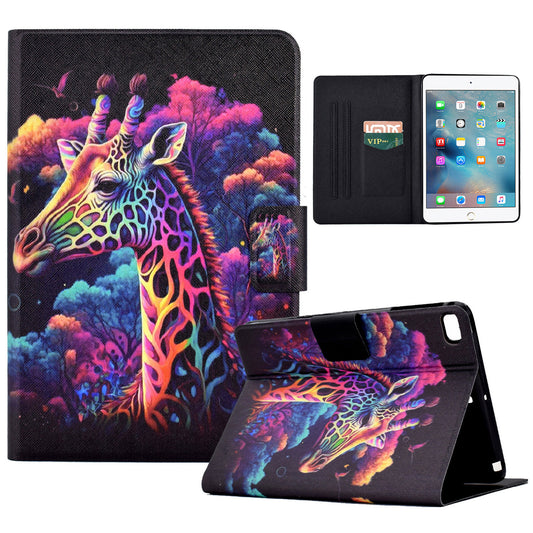 For iPad mini (2019) 7.9 inch / mini 4 / 3 / 2 / iPad mini Tablet Leather Case Pattern Printing Card Holder Stand Cover