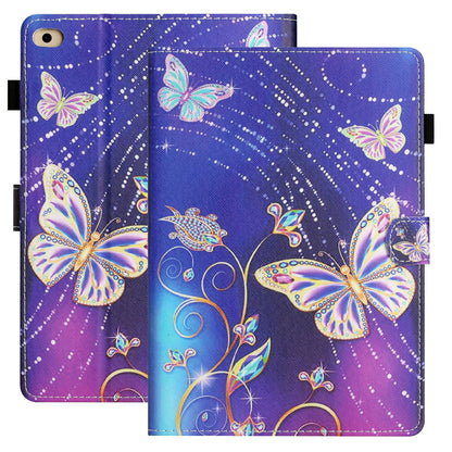 For iPad Mini / Mini 2 / 3 / 4 / 5 Shockproof Case Pattern Printing PU Leather Flip Cover with Card Slots, Pencil Holder