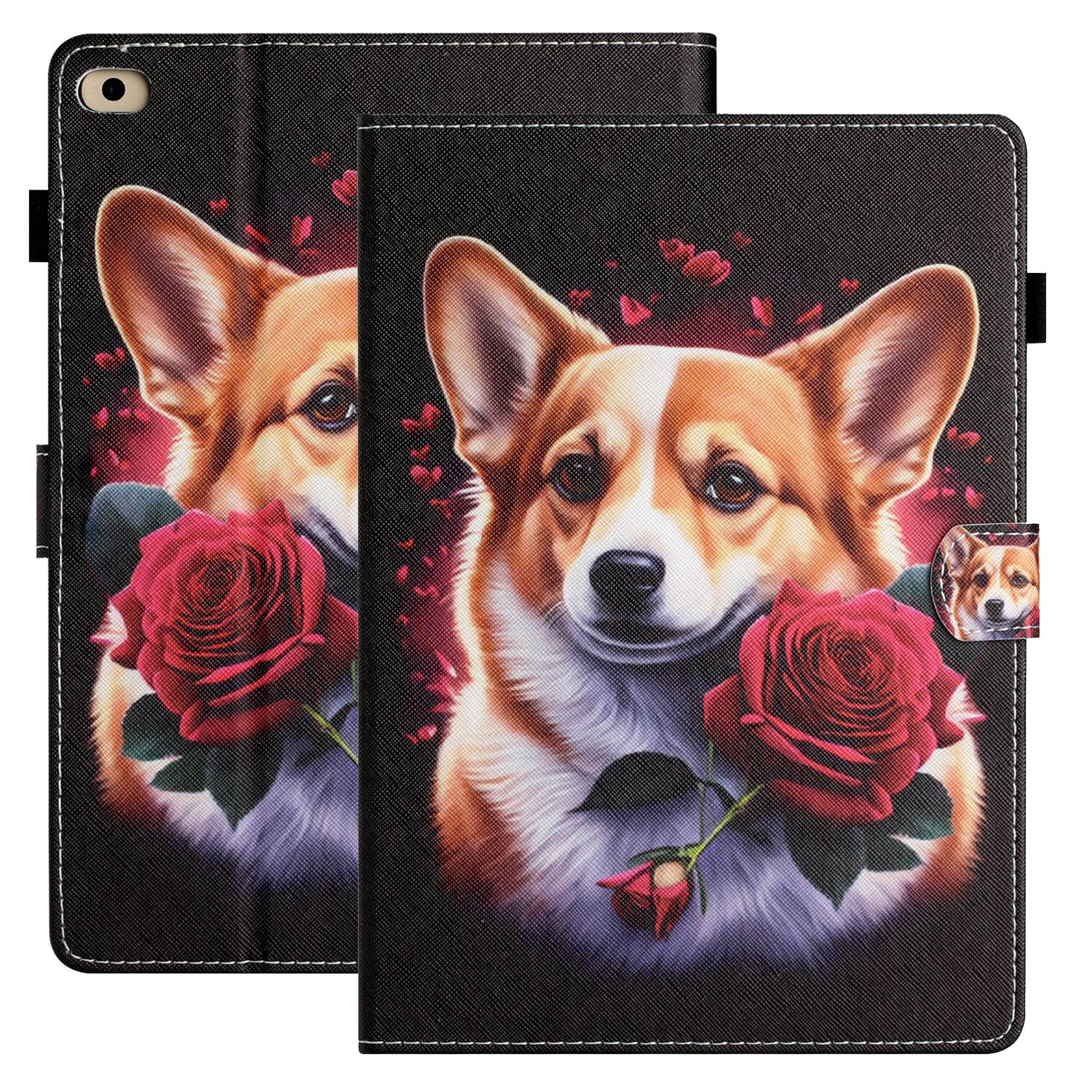 For iPad Mini / Mini 2 / 3 / 4 / 5 Shockproof Case Pattern Printing PU Leather Flip Cover with Card Slots, Pencil Holder