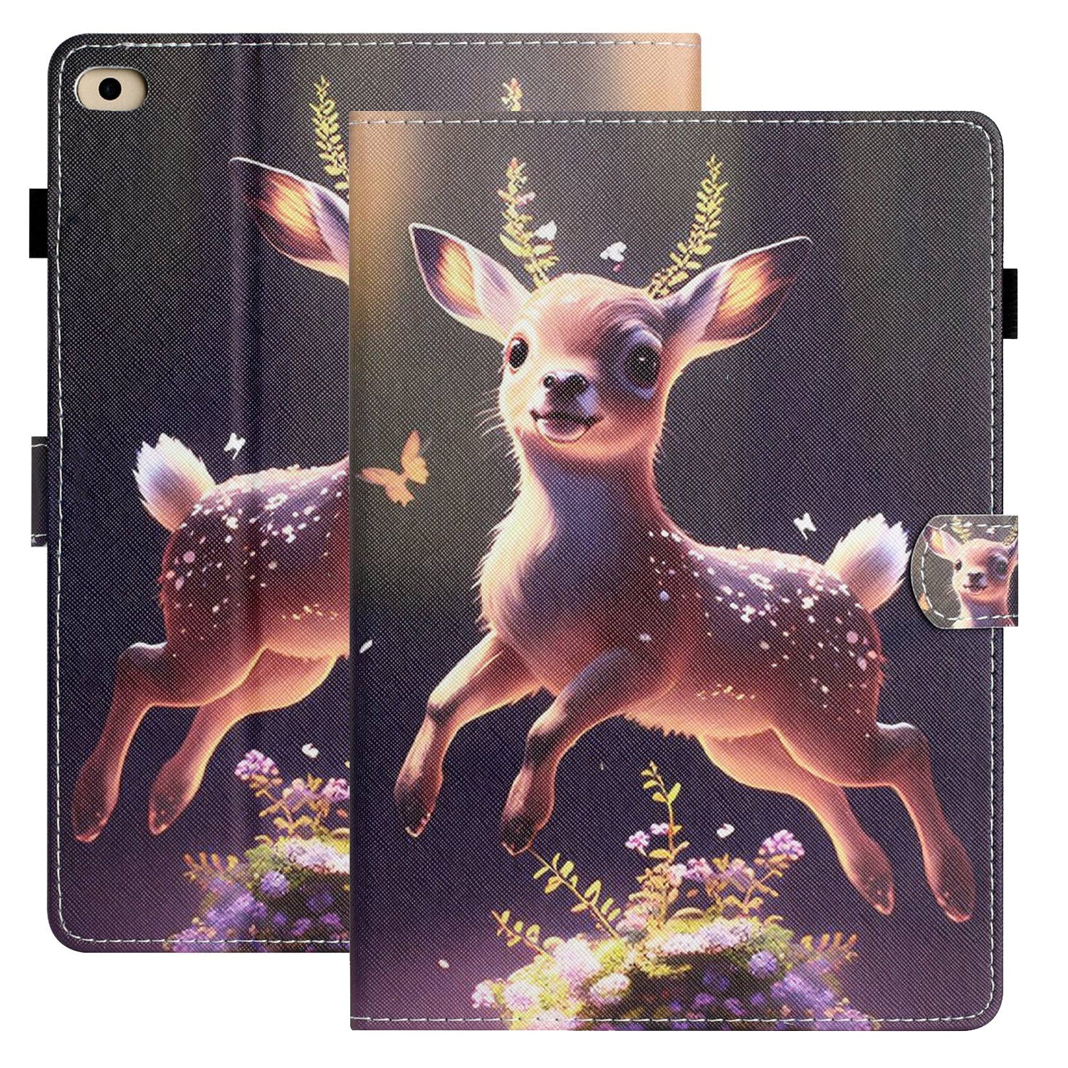 For iPad Mini / Mini 2 / 3 / 4 / 5 Shockproof Case Pattern Printing PU Leather Flip Cover with Card Slots, Pencil Holder