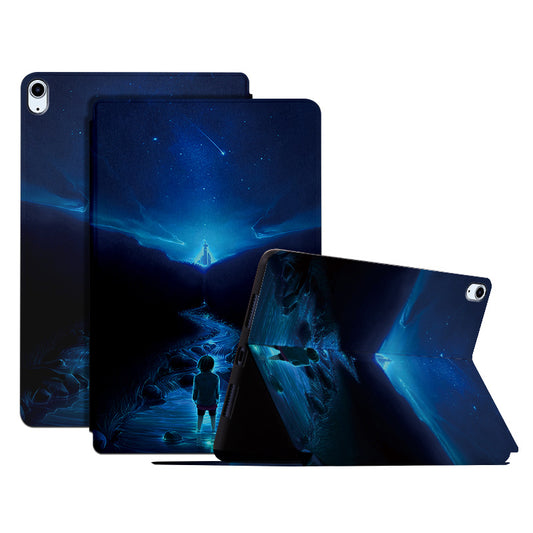 For iPad Air (2022) / Air (2020) Shockproof Case with Stand Pattern Printed PU Leather Tablet Cover