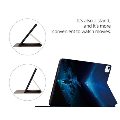 For iPad Pro 11-inch (2018) / (2020) / (2021) / (2022) PU Leather Case Anti-Drop Pattern Printing Tablet Cover with Stand