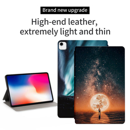 For iPad Pro 11-inch (2018) / (2020) / (2021) / (2022) PU Leather Case Anti-Drop Pattern Printing Tablet Cover with Stand