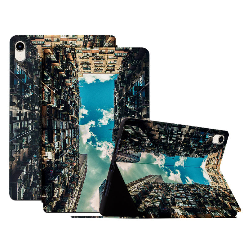 For iPad mini (2021) Protective Tablet Case with Stand Pattern Printing PU Leather Flip Cover
