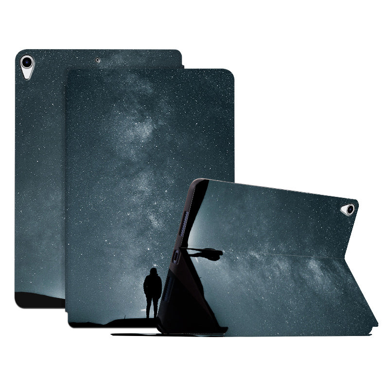 For iPad Pro 10.5-inch (2017) / Air 10.5 inch (2019) PU Leather Case with Stand Pattern Printed Shockproof Tablet Cover