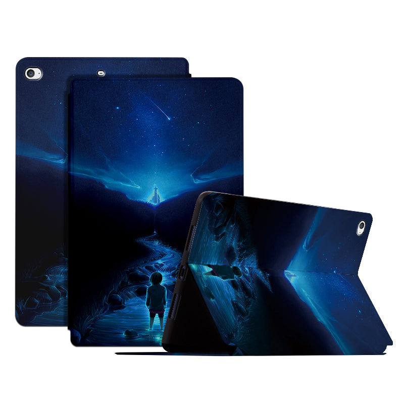 For iPad mini 4 / mini (2019) 7.9 inch Shockproof Case Pattern Printing PU Leather Cover with Stand