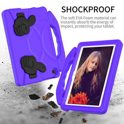 For Lenovo Tab M10 (Gen 3) EVA Tablet Case Foldable Thumb Kickstand Handle Grip Tablet Cover