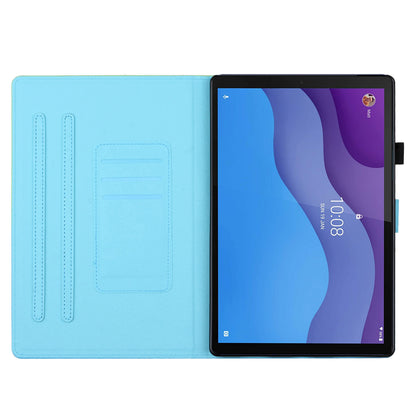 For Lenovo Tab M10 Plus X606F / Tab M10 FHD PU Leather Tablet Cover Pattern Printing Shockproof Case